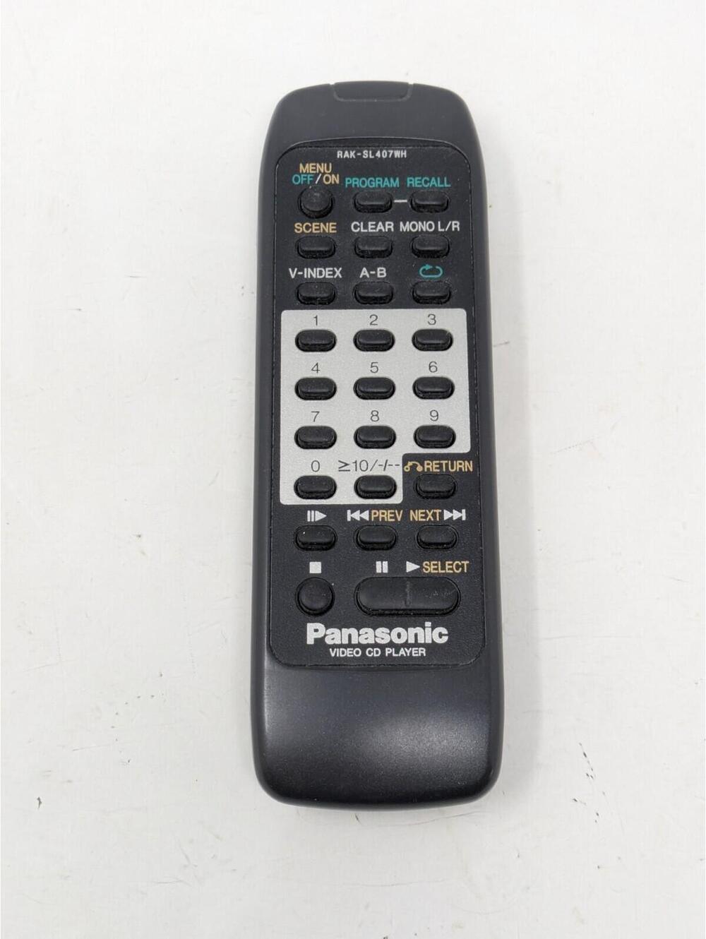 Panasonic Video CD Player Remote Control RAK-SL407WH RAKSL407WH